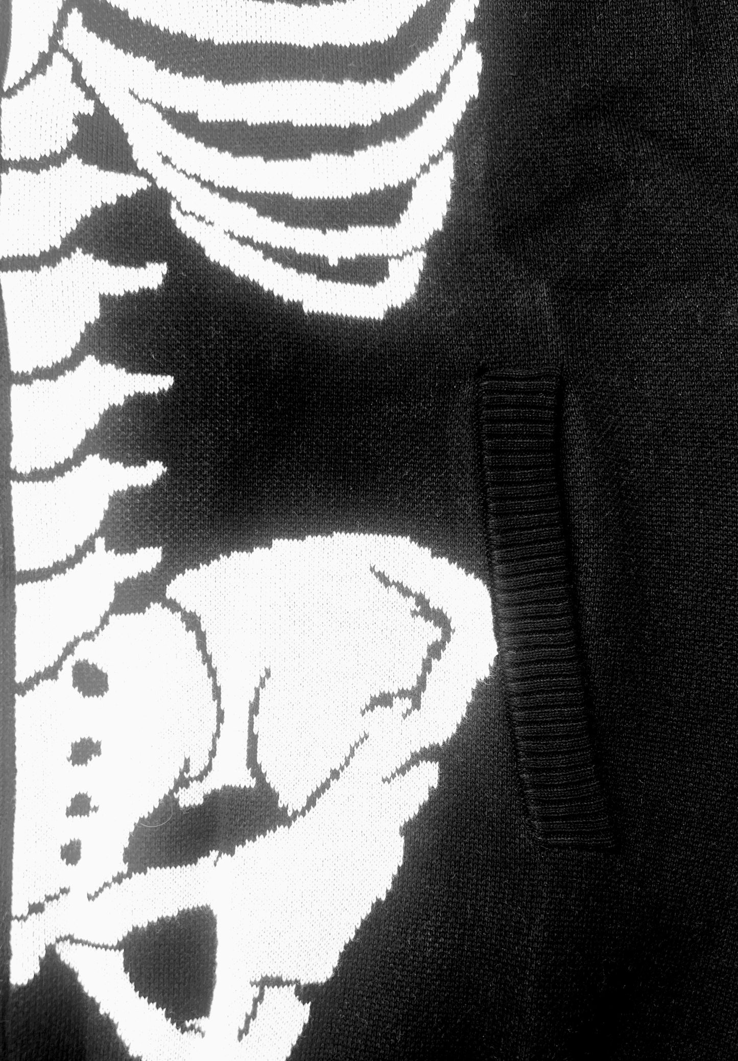 HUMAN SKELETON KNIT HOODED SWEATER