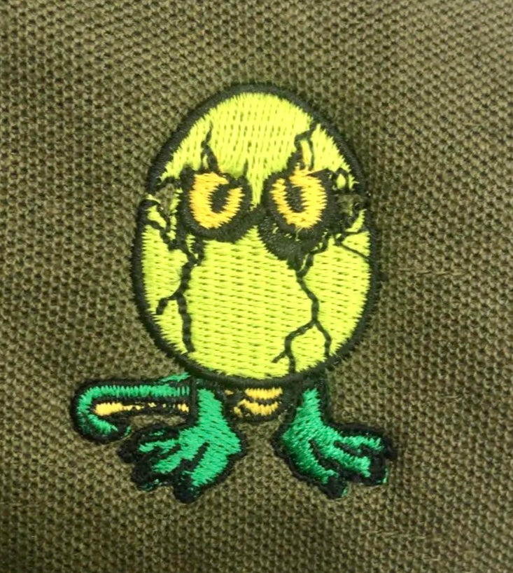 LONG SLEEVE 3-BUTTON POLO SHIRT (REPTILIAN SHAPE SHIFTER ARMY GREEN)